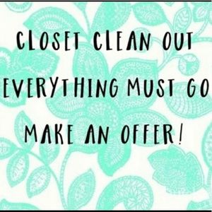 Closet clean out, Everything must go, Make offers!